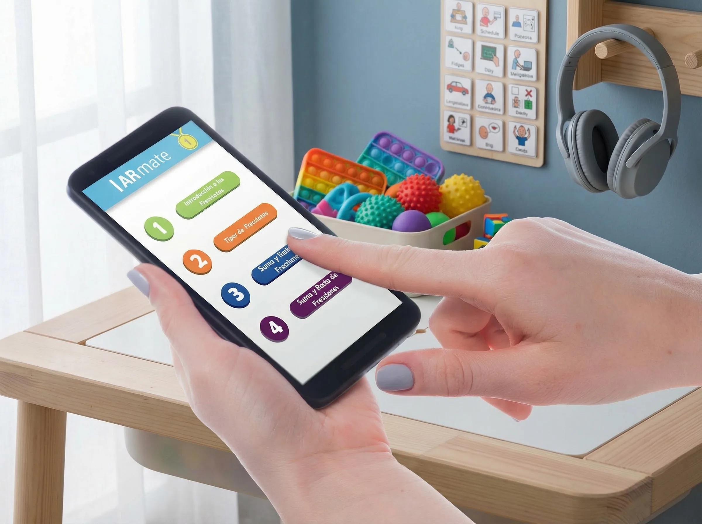 Proyecto AR-MATE con interfaz táctil